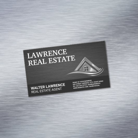 メタリモダンッ実在ク・エテート・ロゴ マグネット名刺 (インサイチュ)