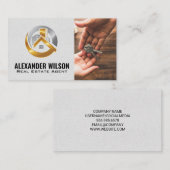 メタリモダンッ実在ク・エテート・ロゴ 名刺 (正面/裏面)