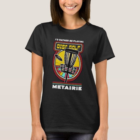 メタリー遊リーでディスクゴルおもしろいフ Tシャツ (正面)