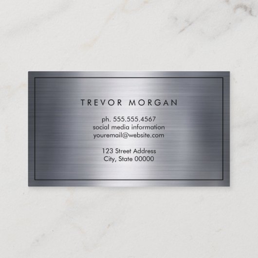 メタルつや消しブラック縁ど 名刺 (裏面)