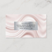 メタルのバナー |絹のカーテン生地 名刺 (裏面)