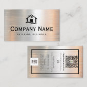 メタルはっきりしたインテリアデザイナのロゴの追加 名刺 (正面/裏面)