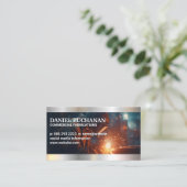 メタルを使用する溶接機 | 火花フライ 名刺 (スタンド正面)