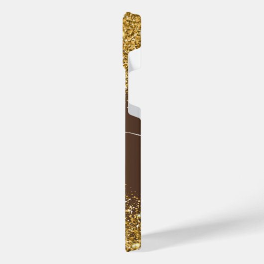 メタルアンドゴールデングリッター iPhoneケース (左側面)