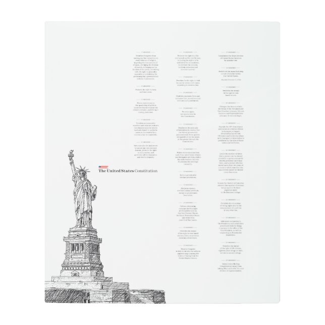 メタルアートウォールデコール米国憲法自由州 メタルプリント (正面)