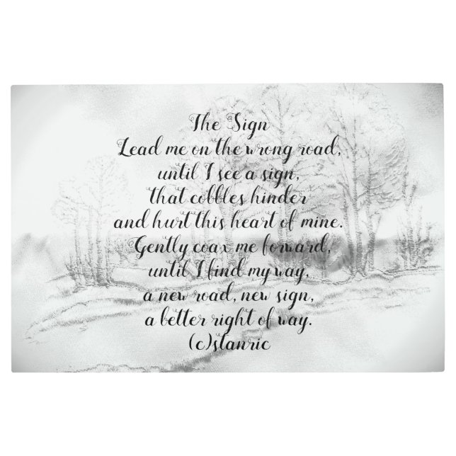 メタルアートザサイン詩デザインスタイル メタルプリント (正面)