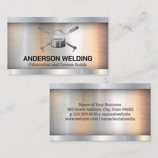 メタルウェルダーロゴ 名刺 (正面/裏面)