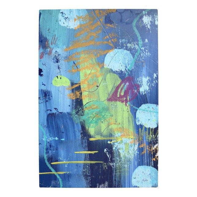 メタルウォールアートイン水中洞窟デザイン メタルプリント (正面)