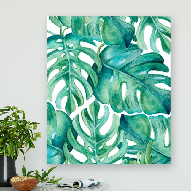 メタルウォールアートトロピカル葉スオフィスDecor メタルプリント (office decor for women tropical monstera palm leaves metal wall art)