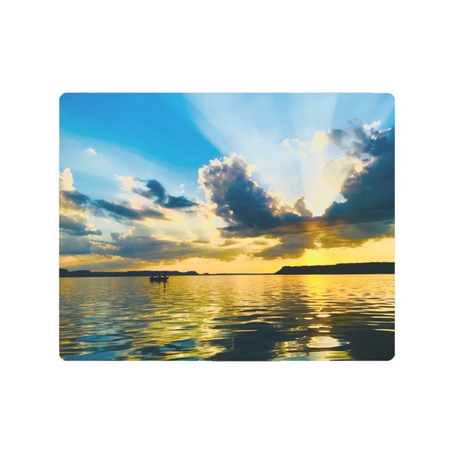 メタルウォールアートビューティフルサンセット メタルプリント (正面)