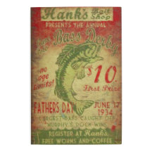 メタルウォールアートヴィンテージ魚釣り標識