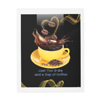 メタルウォールアート「あなただけの私とコーヒーのカップ」 メタルプリント