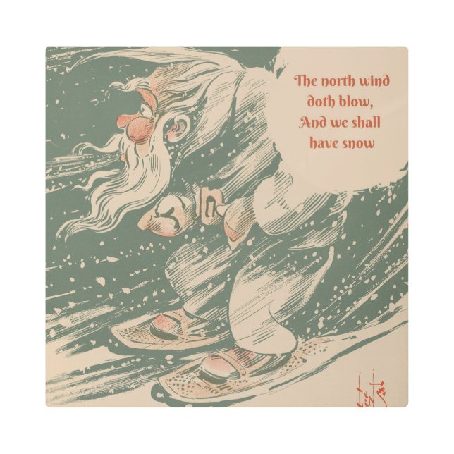 メタルウォールアート、北風 メタルプリント (正面)