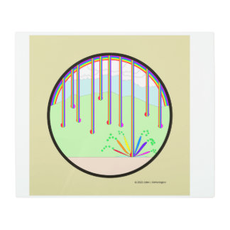 メタルウォールアート、8" x 8" メタルプリント