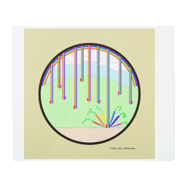 メタルウォールアート、8" x 8" メタルプリント (正面)