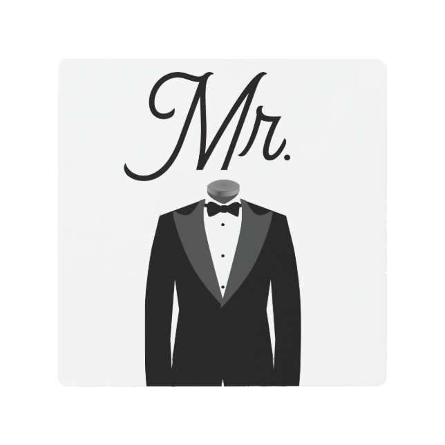 メタルウォールアート – Mr. Mr. Suman Tuxedo メタルプリント (正面)