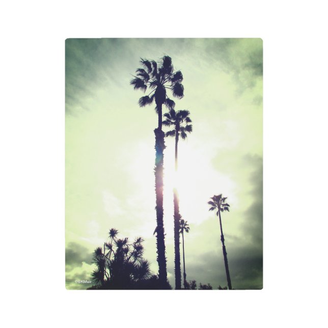 メタルウォールアート – Palm Tree Scene メタルプリント (正面)