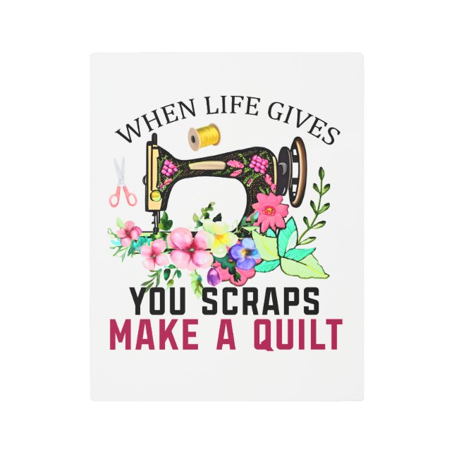 メタルウォール与えアート – キルト メタルプリント (正面)