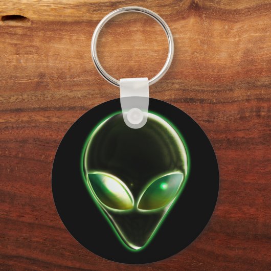 メタルエイリアンヘッド04キーチェーン キーホルダー (正面)