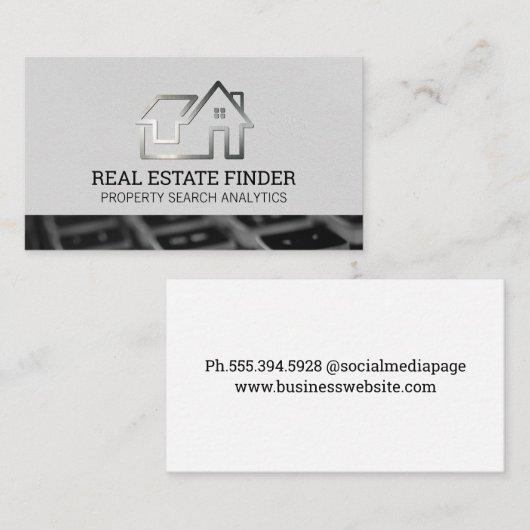 メタルエステ実在ートロゴ | キーボード 名刺 (正面/裏面)