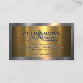 メタルエステ実在ートロゴ |金属金ゴールド銀 名刺 (裏面)