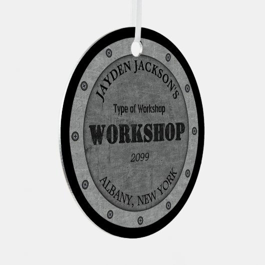 メタルエフェクトショップワークショップマンケーブを流す メタルオーナメント (正面右)