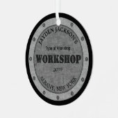 メタルエフェクトショップワークショップマンケーブを流す メタルオーナメント (正面左)