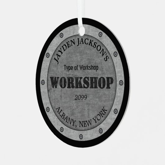 メタルエフェクトショップワークショップマンケーブを流す メタルオーナメント (正面左)