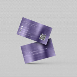 メタルエレガントミッドナイトQRコード当社と接続 名刺