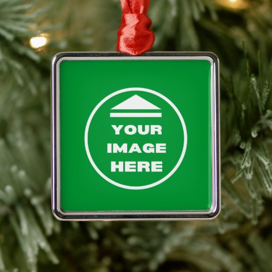 メタルオーナメントパーソナライズされた- – イメージの追加/文字 メタルオーナメント (ツリー)