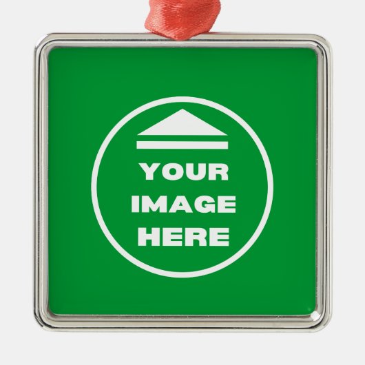 メタルオーナメントパーソナライズされた- – イメージの追加/文字 メタルオーナメント (正面)