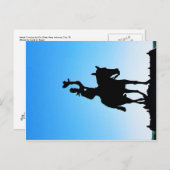 メタルカウボーイアートオンゲート近くのジョンソンシティ, TX ポストカード (正面/裏面)