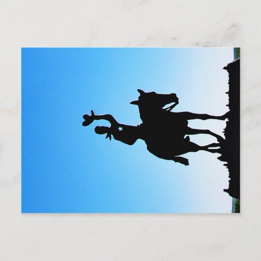 メタルカウボーイアートオンゲート近くのジョンソンシティ, TX ポストカード (正面)