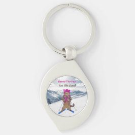 メタルキーチェーン、ポウスキー猫をシャード キーホルダー