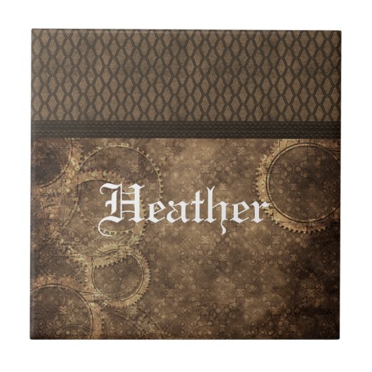 メタルギアスチームパンクタイル、茶 タイル (正面)