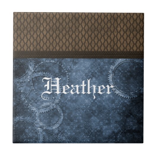 メタルギアスチームパンクタイル、青 タイル (正面)