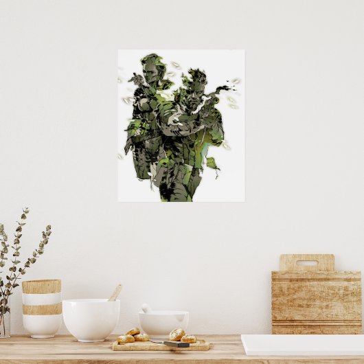 メタルギア無地の3スネーク及びボス ポスター (キッチン)