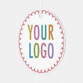 メタルクリスマスオーナメントカスタムのロゴパーソナライズされた メタルオーナメント (正面左)