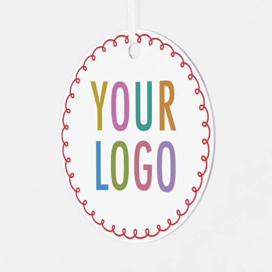 メタルクリスマスオーナメントカスタムのロゴパーソナライズされた メタルオーナメント (正面左)