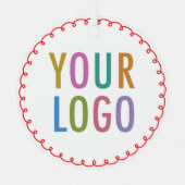 メタルクリスマスオーナメントカスタムのロゴパーソナライズされた メタルオーナメント (正面)