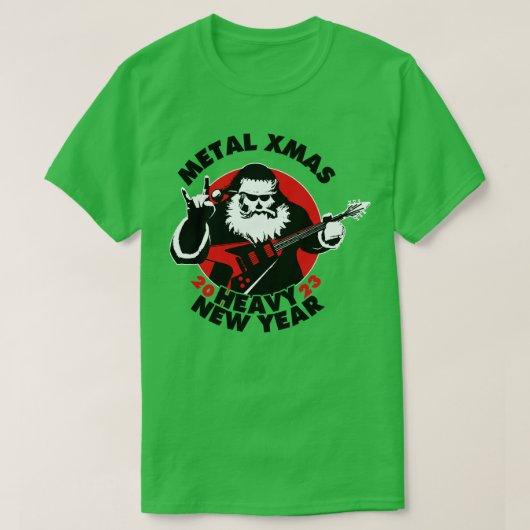 メタルクリスマスヘビーニューイヤー2023ヘビーメタルSa Tシャツ (デザイン正面)