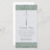 メタルクロスストーン2葬儀ありがとうフォトカード サンキューカード (正面/裏面)