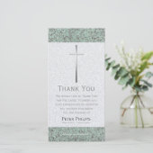 メタルクロスストーン2葬儀ありがとうフォトカード サンキューカード (スタンド正面)