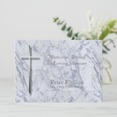 メタルクロス大理石1葬儀のお知らせ 招待状 (スタンド正面)