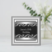 メタルクロム白黒スタイルシルバーメンズ35th 5 招待状 (スタンド正面)