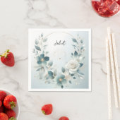 メタルグラムシャイニーハイエンドシルバーブライダルシャワー スタンダードカクテルナプキン (インサイチュ)