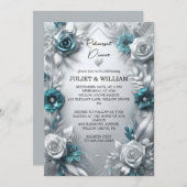 メタルグラムシャイニーハイエンドシルバーリハーサルディナー 招待状 (正面/裏面)