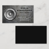 メタルグランジカーのオーディオステレオスピーカの設置 名刺 (正面/裏面)