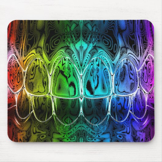 メタルグローカラー歯噛み歯科マウスパッド マウスパッド (正面)