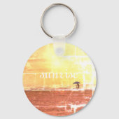 メタルサークルキーチェーン、2"サンライズ キーホルダー (正面)
